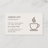 Kaffee-Café-Restaurant-Foto Visitenkarte (Rückseite)