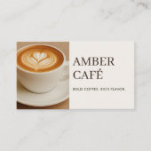 Kaffee-Café-Restaurant-Foto Visitenkarte (Vorderseite)
