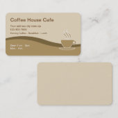 Kaffee-Café Visitenkarte (Vorne/Hinten)