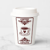 Kaffee/Cafeteria Pappbecher (Vorderseite)