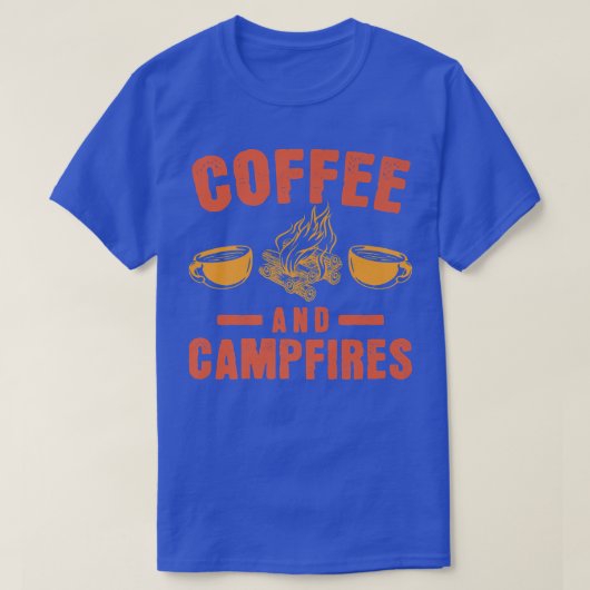 Kaffee Campfeuer Natur Ferienwohnung T-Shirt (Design vorne)