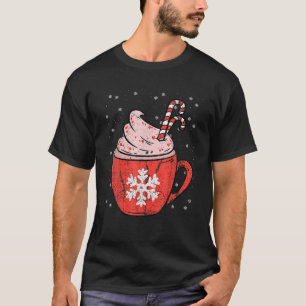 Kaffee Candy Cane Weihnachten Pajama X mas Schneef T-Shirt