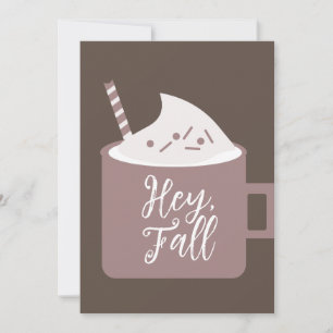 Kaffee Cappuccino Hey Herbst Karte