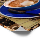 KAFFEE CAPPUCCINO LATTE PLAKAT MENÜ (Ecke)