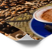 KAFFEE CAPPUCCINO LATTE POSTER MENÜ (Ecke)