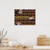 KAFFEE CAPPUCCINO LATTE POSTER MENÜ (Küche)