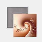 Kaffee Cappuccino - Magnet (Vorderseite/Rückseite)