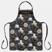 Kaffee Cappuccino Mocha Dessershop Firmenname Schürze (Vorderseite)