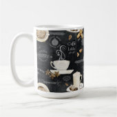 Kaffee Cappuccino Mocha Typografie Art Decoupage Kaffeetasse (Links)