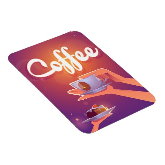 Kaffee-Cartoon Magnet (Rechte Seite)