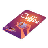 Kaffee-Cartoon Magnet (Linke Seite)