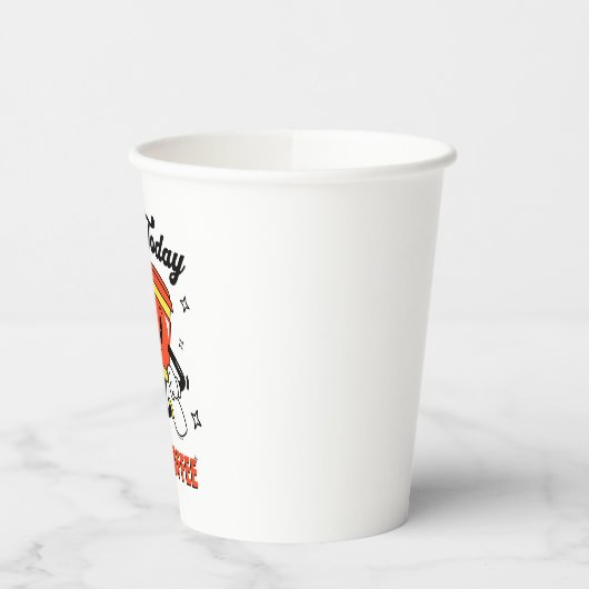 Kaffee Cartoon Retro -3 Pappbecher (Links)