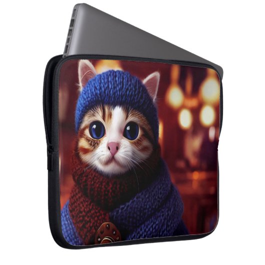KAFFEE CAT ART LAPTOP SLEEVE (Vorne Rechts)