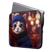 KAFFEE CAT ART LAPTOP SLEEVE (Vorderseite Links)