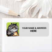 KAFFEE CAT LOUIS WAIN ART Rücksendeadressen-Aufkle (Insitu)