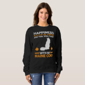 Kaffee Cat Maine Coon Sweatshirt (Vorne ganz)