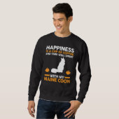Kaffee Cat Maine Coon Sweatshirt (Vorne ganz)