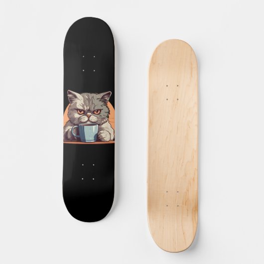 KAFFEE CAT-SKATEBOARD SKATEBOARD (Vorderseite)