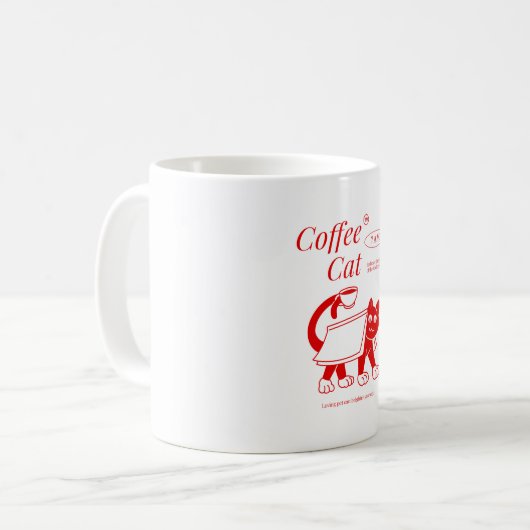 Kaffee Cat Tasse (Vorderseite Links)