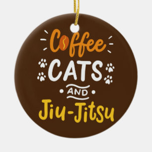 Kaffee Cats Jiu Jitsu Brasilianischer Jiu Jitsu  Keramik Ornament