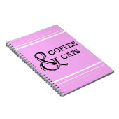 Kaffee & Cats Notebook Notizblock (Rechte Seite)