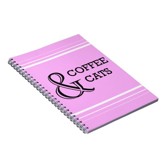 Kaffee & Cats Notebook Notizblock (Rechte Seite)