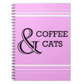 Kaffee & Cats Notebook Notizblock (Vorderseite)