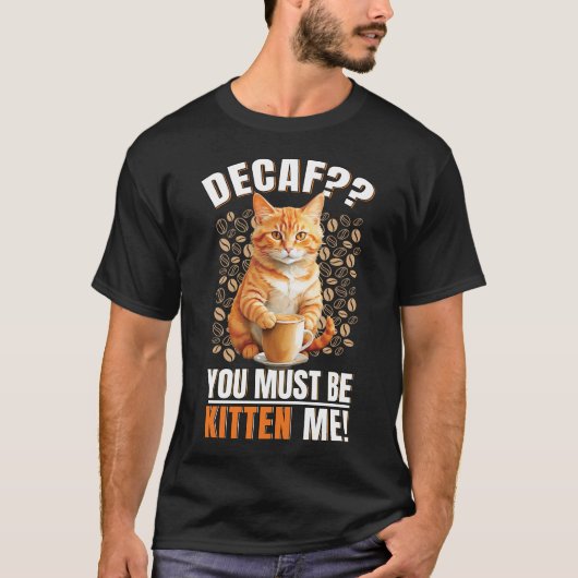 Kaffee Chat Men Black T-Shirt (Vorderseite)