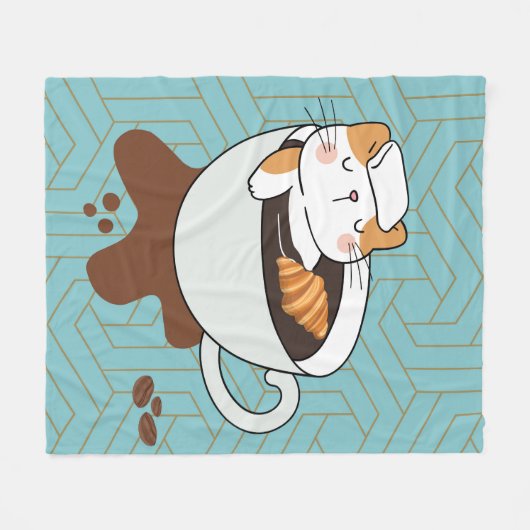 Kaffee Chat Wellness-Center Fleecedecke (Vorderseite (Horizontal))