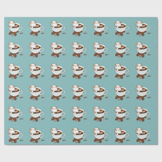 Kaffee Chat Wellness-Center Geschenkpapier (Flach)