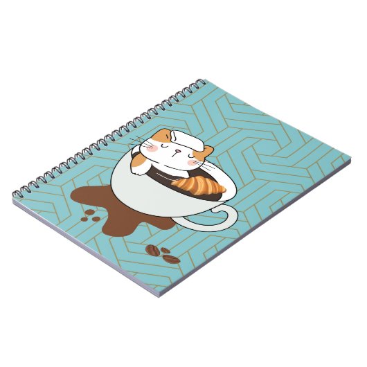 Kaffee Chat Wellness-Center Notizblock (Linke Seite)