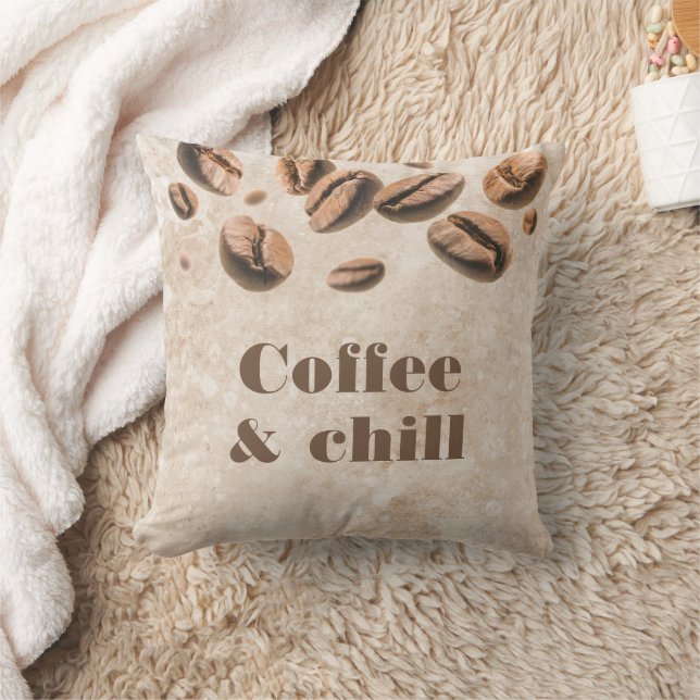 Kaffee & Chill Espresso Cappuccino Lover Funny Kissen (Decke)