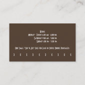 Kaffee & Choc Stirrer Coffee Shop & Punch Visitenkarte (Rückseite)