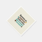 Kaffee, Chores & Chaos - Funny Quote Serviette (Ecke)