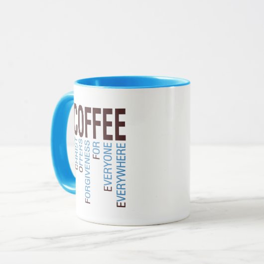 Kaffee Christlich Akronym Tasse (Vorderseite Links)