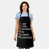 Kaffee Christus bietet jedem Verzeihung. Schürze (Getragen)