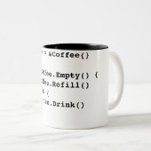 Kaffee-Code in Golang Zweifarbige Tasse (VorderseiteRechts)