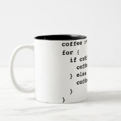 Kaffee-Code in Golang Zweifarbige Tasse (Links)