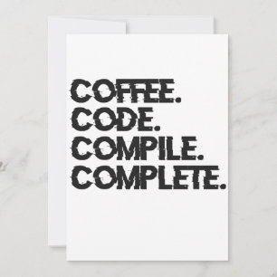 Kaffee Code Kompilieren Vollständig Lustiger Progr Einladung