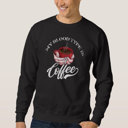Kaffee Coffein Cappuccino Sweatshirt (Vorderseite)