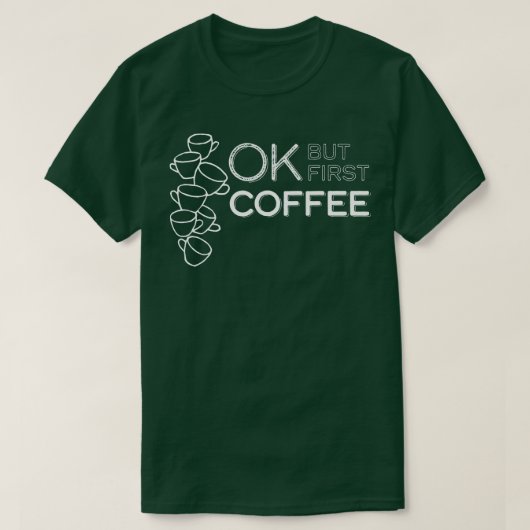 Kaffee Coffein Kaffee Junkie Kaffee Cup T-Shirt (Design vorne)