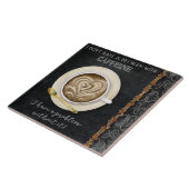 Kaffee Coffeine Cappuccino Herzklopfen Kaffeeshop Fliese (Seite)