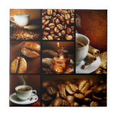 Kaffee-Collage 2 Fliese (Vorderseite)
