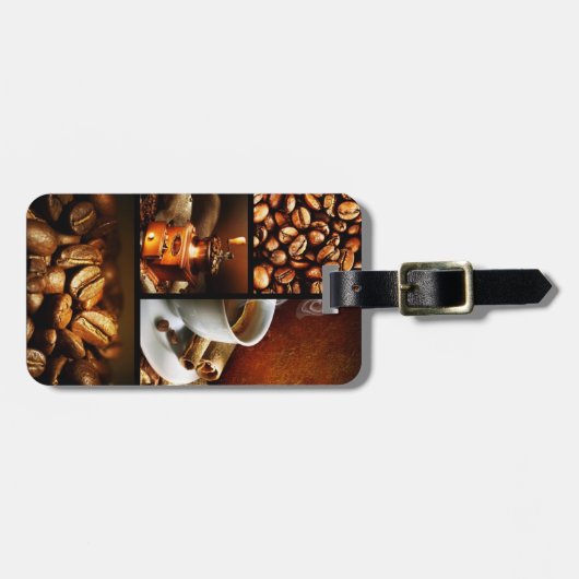 Kaffee-Collage 2 Gepäckanhänger (Vorderseite horizontal)