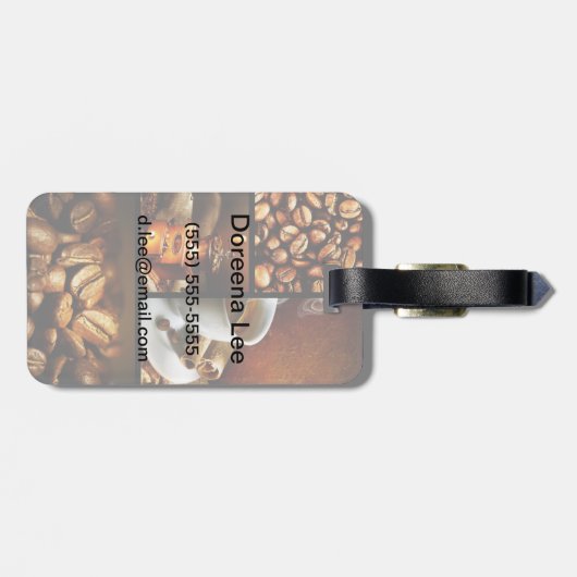 Kaffee-Collage 2 Gepäckanhänger (Rückseite horizontal)