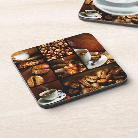 Kaffee-Collage 2 Getränkeuntersetzer (Linke Seite)