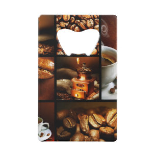 Kaffee-Collage 2 Kreditkartenflaschenöffner