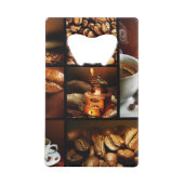 Kaffee-Collage 2 Kreditkartenflaschenöffner (Rückseite)