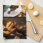 Kaffee-Collage 2 Küchentuch (Viertel Falte)