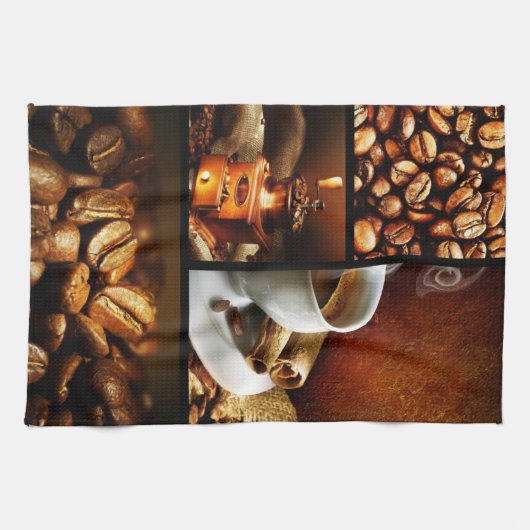 Kaffee-Collage 2 Küchentuch (Horizontal)